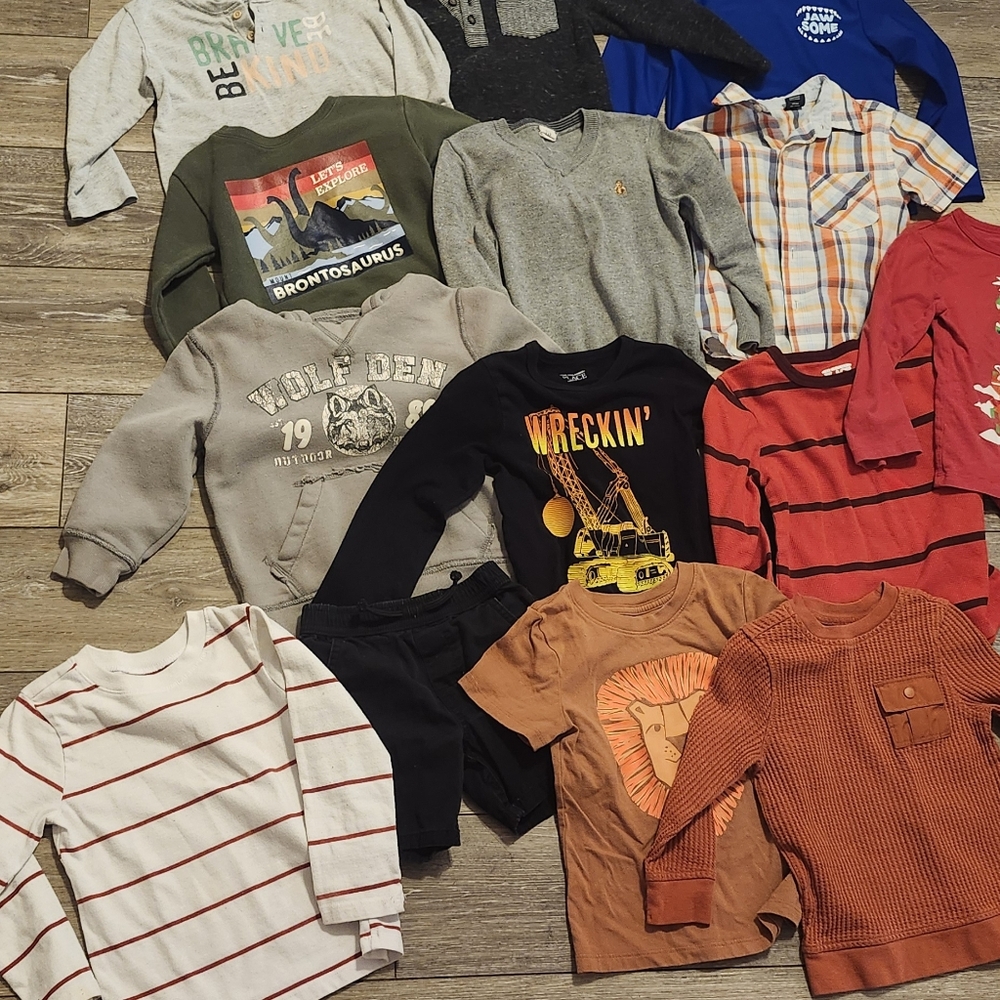 Cat & Jack Red and White Striped Kids Hoodie